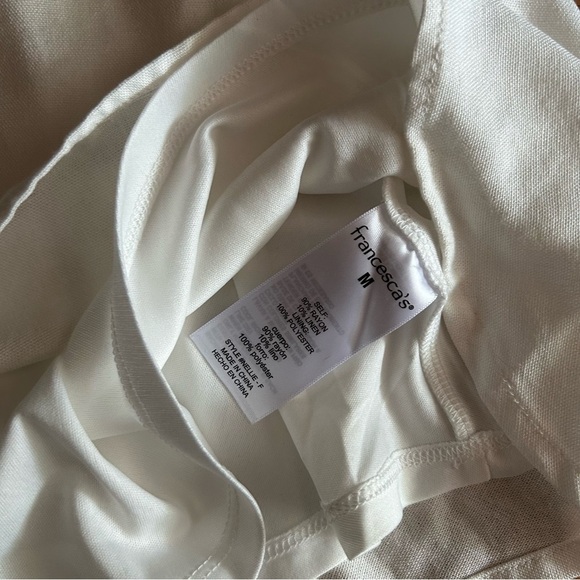 NWT Francesca’s Flutter Sleeve Linen Blend Dress Medium - Picture 3 of 8